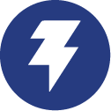 Lightning bolt icon representing Bazing checking account