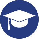 Graduation cap icon representing student loans